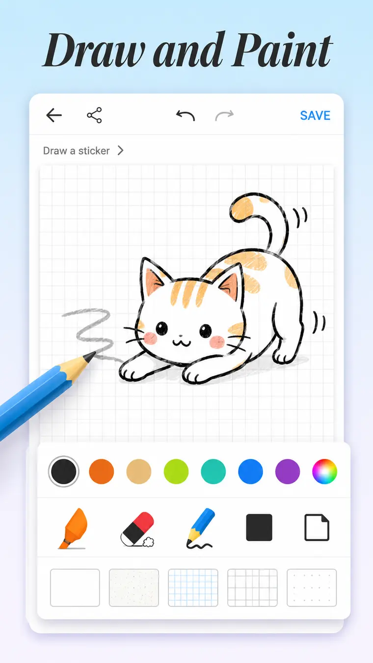 Draw and paint your own stickers