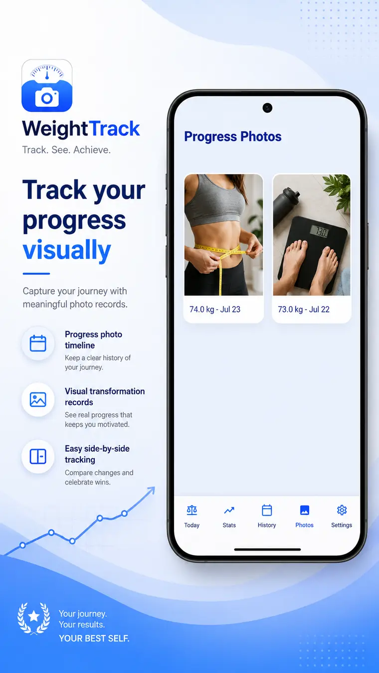 Track your progress visually with photos